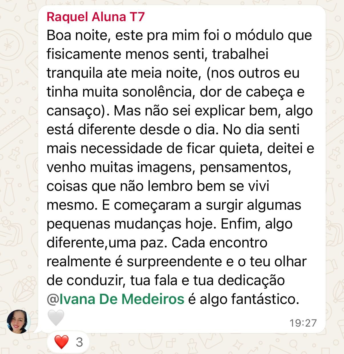 Depoimento de aluna da formação em constelação sistêmica — Escola Ancestrall