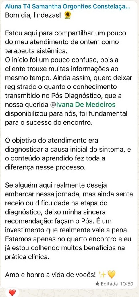 Depoimento de aluna da pos em diagnostico sistêmico — Escola Ancestrall 04_02